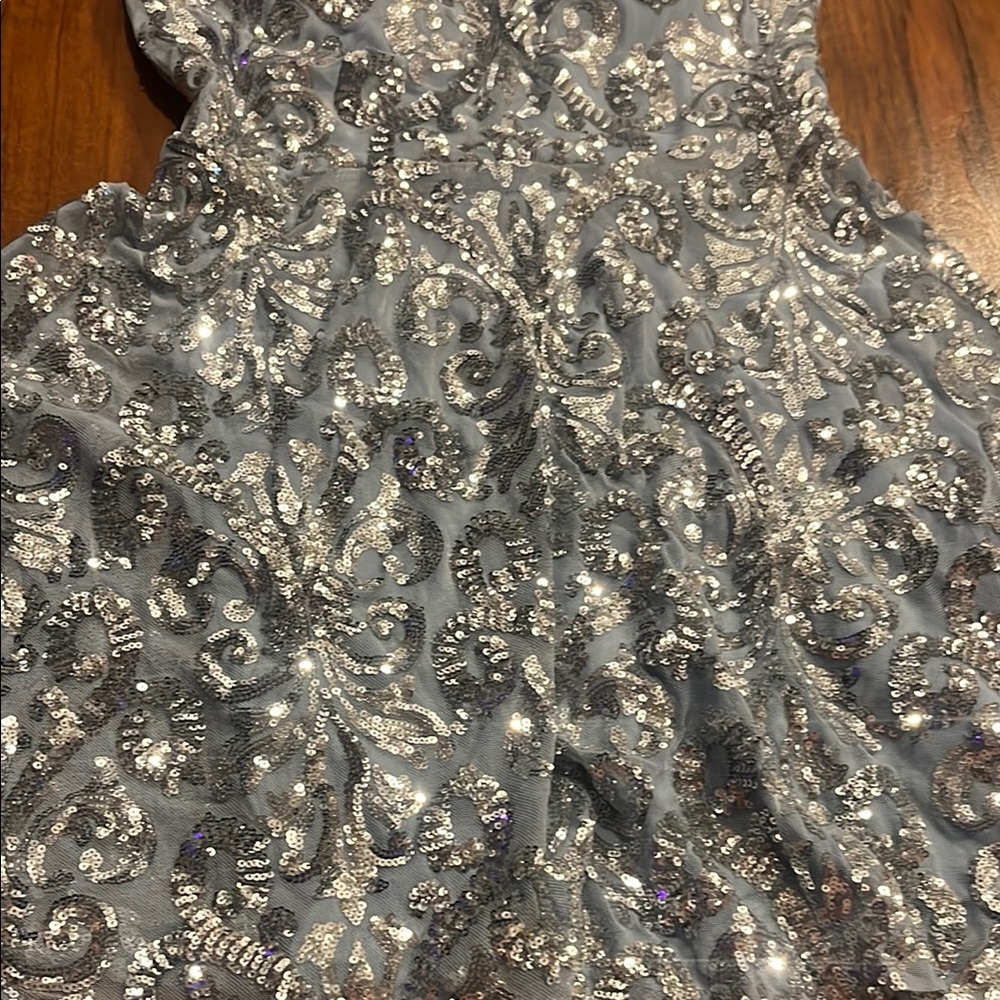 Windsor Light Blue Sequin Dress - Picture 4 of 12